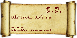 Dálnoki Diána névjegykártya