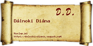 Dálnoki Diána névjegykártya